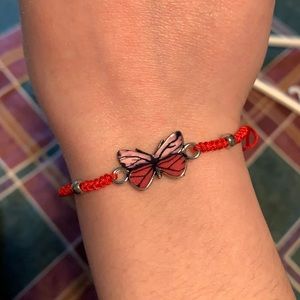 Adjustable butterfly bracelet